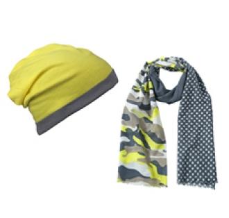 Камуфлажен шал с шапка