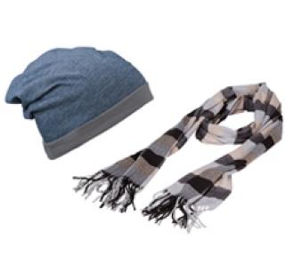 Зимен шал с шапка