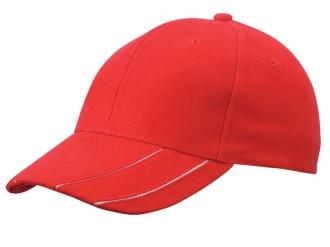 Шапка с две ленти на козирката