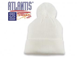 Плетена шапка с пискюл